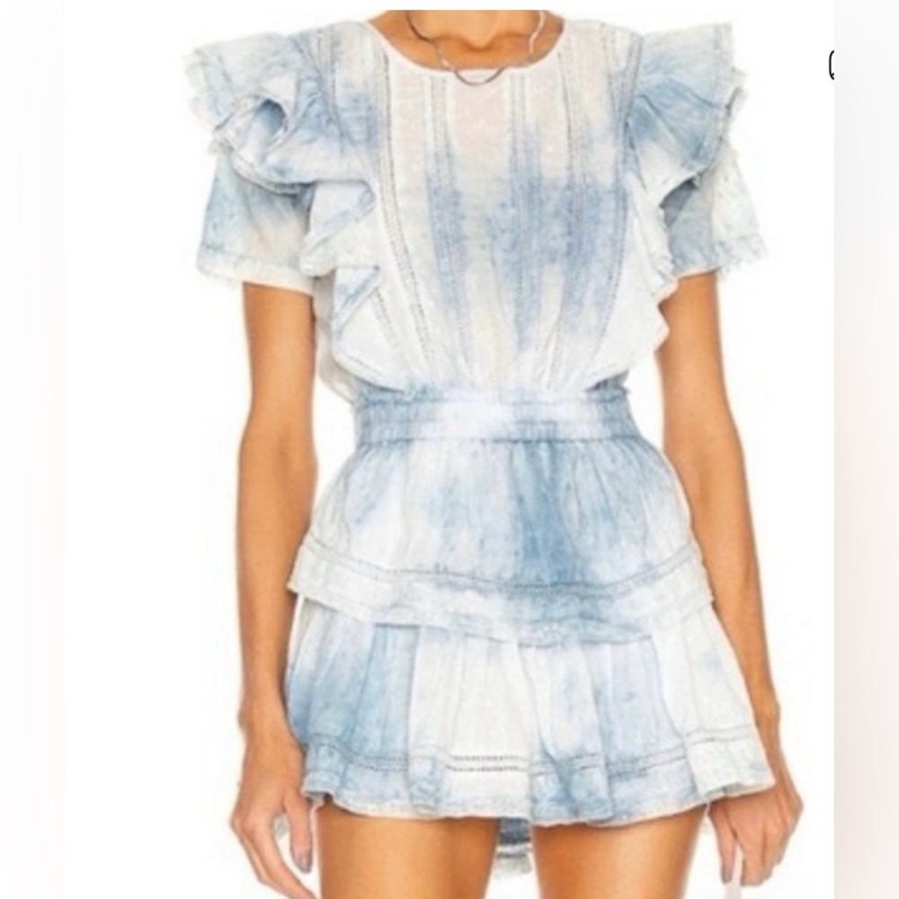 LoveShackFancy Natasha Ruffle Mini Dress - Picture 2 of 8